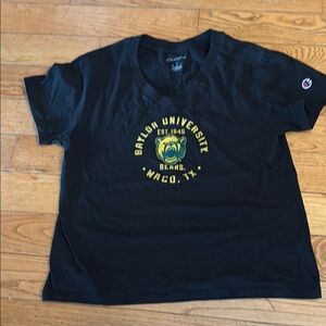 Champion Black Baylor University Women’s small v-neck T-Shirt